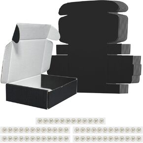 60 Packs Shipping Boxes Cardboard Corrugated Mailer Boxes 6 x 4 x 1.6 Inches Cardboard Carton Box Black Packaging Boxes Small Box Cute Box Mailers Packaging for Small Business