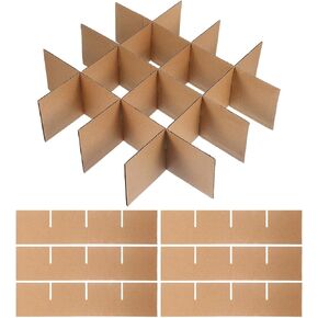 jojofuny 2 Set Moving Boxes Dividers, Glass Dividers for Moving Boxes, Glass Packing Kit, for Kitchen Dish Packing Wine Glassware Cardboard Box (a Total of 12 Cardboard)