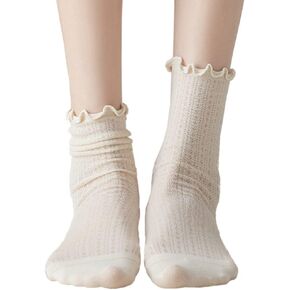 3 Pack Ruffle Socks Women Frilly Socks Casual Ankle Socks Thin Dress Socks