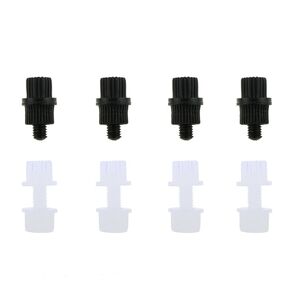 DGZZI 8PCS Black and White Nylon Licence Plate Photo Frame Bolt and Nut Licence Plate Fastener Yacht Licence Plate Fastener for Motorcycle Bicycle Boat Trailers