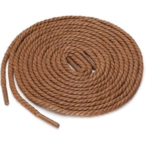 uxcell 2 Pairs Round Rope Waterproof Braided Waxed Shoelaces for Casual Dress Boots Shoes