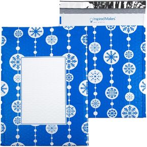 Bubble Mailers 6x9" - Red Christmas Trees (Writable Area) - 10 Pack - Holiday Padded Envelopes 6x9 - Small Padded Mailers - Bubble Envelopes 6x9 - Bubble Poly Mailers