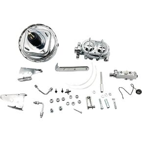 CNCB70008 8" Dual Disc Drum Power Booster Bail Top Master Cylinder & Bracket Kit Booster Conversion Kit