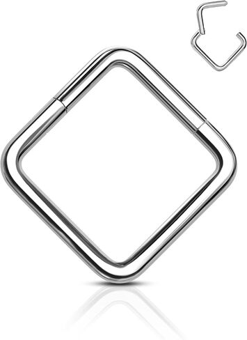 COCHARM التيتانيوم الحلزون القرط 16 جرام اللولب ثقب المجوهرات المعين شكل الزنمة أقراط هيبوالرجينيك الرخ القرط هوب الجراحية الصلب الزنمة أقراط الزنمة هوب المجوهرات in Saudi Arabia