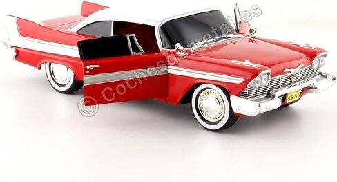 إصدار Greenlight 1958 Plymouth Fury Red Evil (مع نوافذ معتمة) كريستين (1983) فيلم 1/24 نموذج سيارة مصبوبة in Saudi Arabia