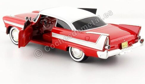 إصدار Greenlight 1958 Plymouth Fury Red Evil (مع نوافذ معتمة) كريستين (1983) فيلم 1/24 نموذج سيارة مصبوبة in Saudi Arabia