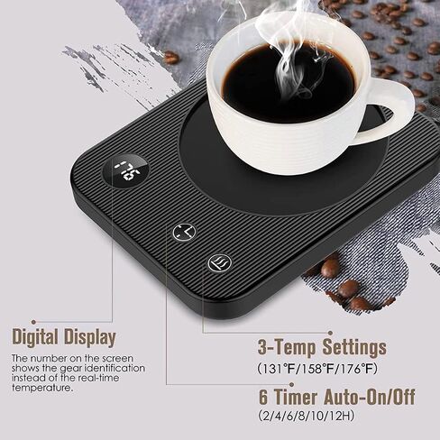 Coffee Mug Warmer, Smart Candle Warmer, Electric Cup Warmer with Aluminum Metal Panel for Office, Desk Accessories, Electric Beverage Warmer for Cocoa, Milk, Coffee Gifts for Dad in Saudi Arabia