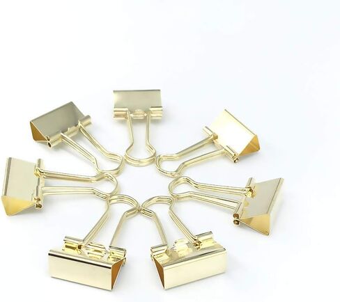 Gold Binder Paper Clips - Small, 3/4 inch Width Clips for Office School Supplies, 80 Pack in Saudi Arabia