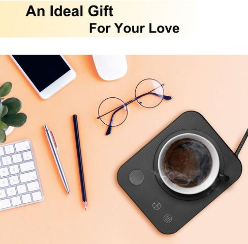 Coffee Mug Warmer, Smart Candle Warmer, Electric Cup Warmer with Aluminum Metal Panel for Office, Desk Accessories, Electric Beverage Warmer for Cocoa, Milk, Coffee Gifts for Dad in Saudi Arabia