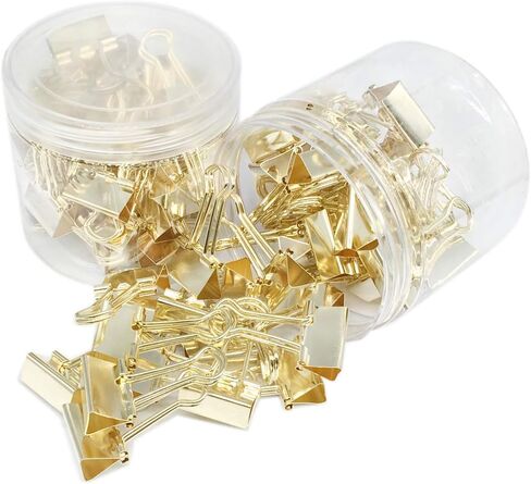 Gold Binder Paper Clips - Small, 3/4 inch Width Clips for Office School Supplies, 80 Pack in Saudi Arabia