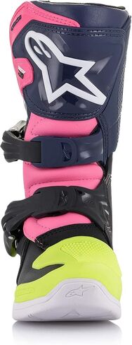 حذاء Alpinestars 2014518-1176-12 Tech 3S للأطفال أسود/أزرق داكن/وردي Fluo Sz 12 in Saudi Arabia