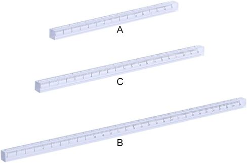 Transparent Straight Ruler,0-30cm,Square Cube Acrylic Ruler Measuring Tool Lightweight for Students Drawing and Drafting in Kuwait