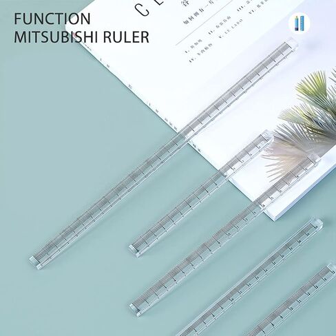 Transparent Straight Ruler,0-30cm,Square Cube Acrylic Ruler Measuring Tool Lightweight for Students Drawing and Drafting in Kuwait