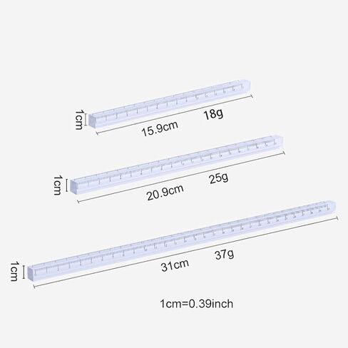 Transparent Straight Ruler,0-30cm,Square Cube Acrylic Ruler Measuring Tool Lightweight for Students Drawing and Drafting in Kuwait
