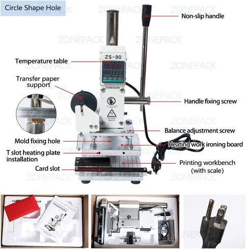 5x7cm Digital Embossing Machine Hot Foil Stamping Machine Manual Tipper Stamper for PVC Leather Pu and Paper Stamping with Paper Holder and Scale in Kuwait