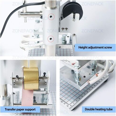 5x7cm Digital Embossing Machine Hot Foil Stamping Machine Manual Tipper Stamper for PVC Leather Pu and Paper Stamping with Paper Holder and Scale in Kuwait