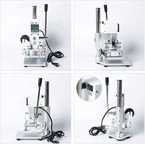 5x7cm Digital Embossing Machine Hot Foil Stamping Machine Manual Tipper Stamper for PVC Leather Pu and Paper Stamping with Paper Holder and Scale in Kuwait