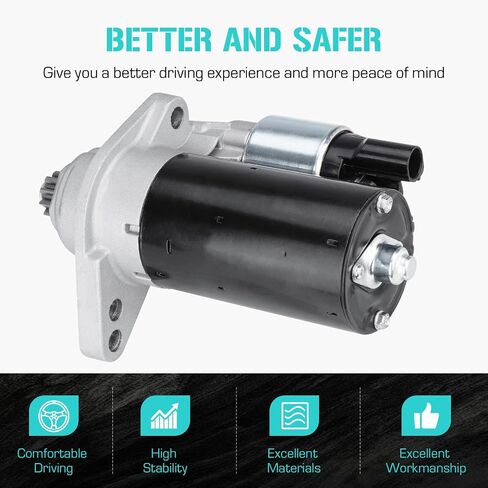 410-24116 Starter 2.5 2.5L Fit for Volkswagen Beetle 2006-2014,for Jetta 2005-2014,for Rabbit 2006-2009,for Golf 2010-2014, 02Z-911-023J, 02Z-911-023JX, 17968 in Saudi Arabia