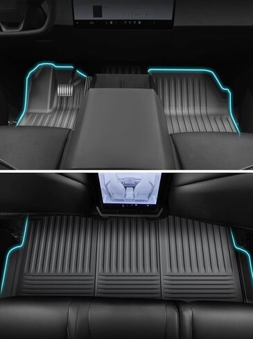 Floor Mats for Tesla Cybertruck 2024,All-Weather Non-Slip TPE Rubber Cargo Liners for Cyber Truck Accessories-2 Rows & Cargo Liners Set (7 PCS) in Kuwait