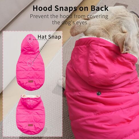 Vecomfy Warm Dog Coats with Hoodie,Winter Dog Jackets for Small Dogs in Saudi Arabia