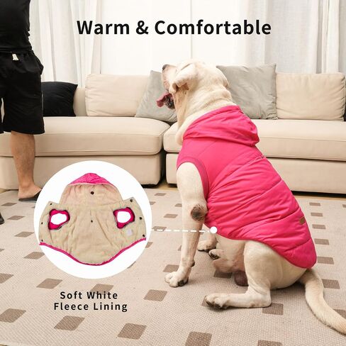 Vecomfy Warm Dog Coats with Hoodie,Winter Dog Jackets for Small Dogs in Saudi Arabia
