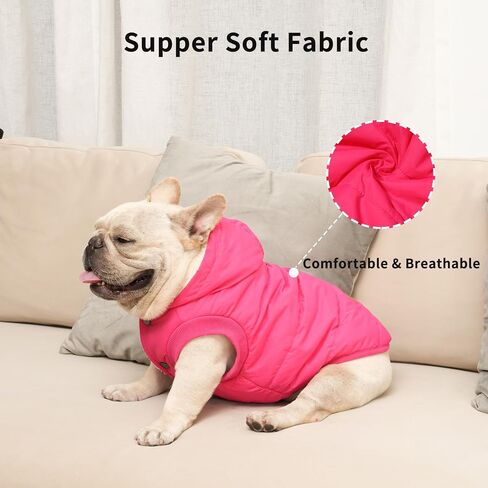 Vecomfy Warm Dog Coats with Hoodie,Winter Dog Jackets for Small Dogs in Saudi Arabia