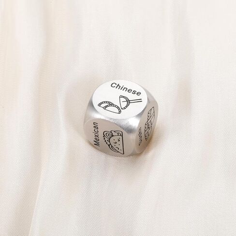 Santa Swap Gift Exchange Dice, Christmas Game Dice Stocking Stuffers for Women Men Adults Anniversary Iron Gifts for Couples Boyfriend Girlfriend Date Night Food Dice for Wife Husband Valentines Day in Saudi Arabia