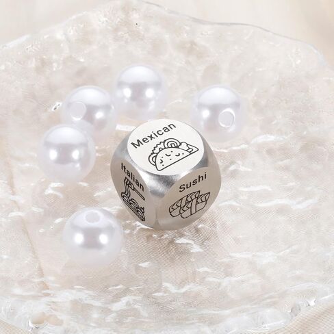 Santa Swap Gift Exchange Dice, Christmas Game Dice Stocking Stuffers for Women Men Adults Anniversary Iron Gifts for Couples Boyfriend Girlfriend Date Night Food Dice for Wife Husband Valentines Day in Saudi Arabia