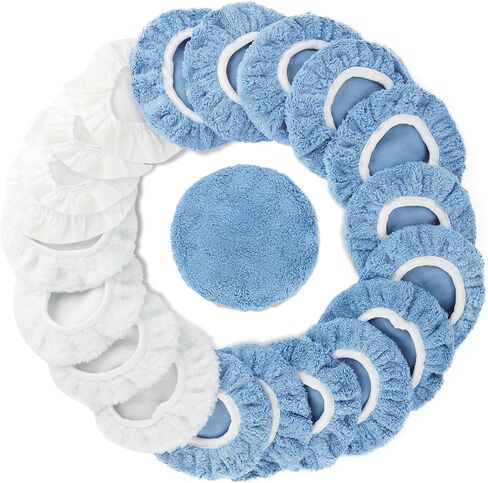 20 Pcs 6 inch Buffing Pads, Car Orbital Buffer Polishing Pads,Car Buffers, Wool Buffing Pad, Polishing Pads,Wool Buffing Pads,Buffing Pads Cleaner,Polishing Pads 6 inch,Wax Applicator Pads For Cars in Saudi Arabia