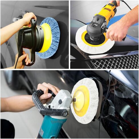 20 Pcs 6 inch Buffing Pads, Car Orbital Buffer Polishing Pads,Car Buffers, Wool Buffing Pad, Polishing Pads,Wool Buffing Pads,Buffing Pads Cleaner,Polishing Pads 6 inch,Wax Applicator Pads For Cars in Saudi Arabia