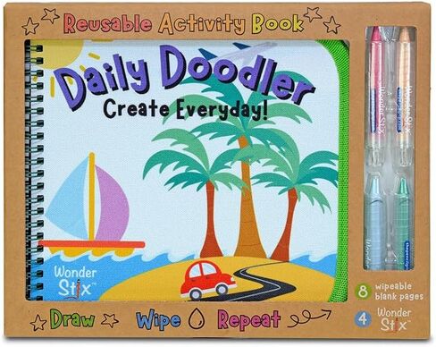 The Pencil Grip Daily Doodler Reusable Activity Book- Travel Cover, Includes 4 Wonder Stix in Saudi Arabia