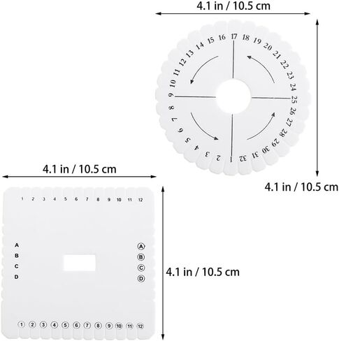 KALLORY 12 Pcs Kumihimo Disk DIY Sewing Tools Bracelet Making Tools Square Beading Cord Disc Bracelet Loom Kumihimo Disc Kumihimo Loom Tray Round Student White Eva Square Plate in Kuwait