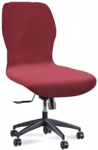 أغطية كراسي مكتب مخملية قابلة للتمدد بدون ذراع - غطاء ملون قابل للتمدد لكراسي المكتب (وردي) in Kuwait