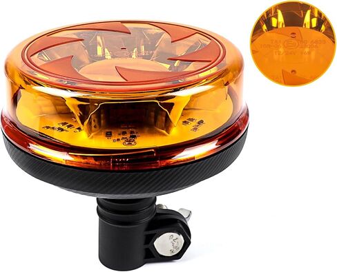LED Amber Warning Beacon Light, 16LEDs 12/24V Orange Blinking Lamp 4 Flash & 2 Rotating Patterns for Agricultural Machines, Commercial Vehicle, School Bus, Tractor Excavators Truck in Saudi Arabia