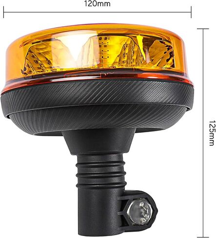 LED Amber Warning Beacon Light, 16LEDs 12/24V Orange Blinking Lamp 4 Flash & 2 Rotating Patterns for Agricultural Machines, Commercial Vehicle, School Bus, Tractor Excavators Truck in Saudi Arabia
