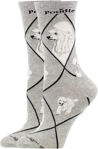 White Poodle Socks and Black Poodle Socks for Women Gift for Dog Lovers in Kuwait