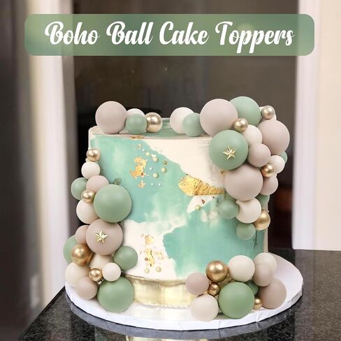 115 PCS Ball Cake Toppers - Mini Balloon Cake Decorations Foam Ball Cupcake Picks DIY Cake Insert Toppers for Birthday Party Wedding Baby Shower (Blue, Silver) in Saudi Arabia