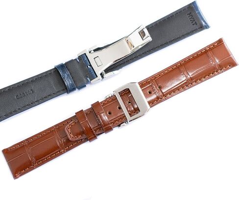 Crocodile Leather Straps For IWC Portuguese Watches, Croco Watch Band With Deployment Clasp For IWC Portofino Watches in Saudi Arabia