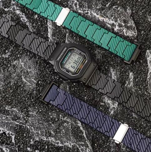 سوار ساعة بديل متوافق مع Casio G-SHOCK DW5600 GW-B5600 GW-M5610 GA900 GA2100 من ألياف الكربون وحزام من الراتنج in Saudi Arabia