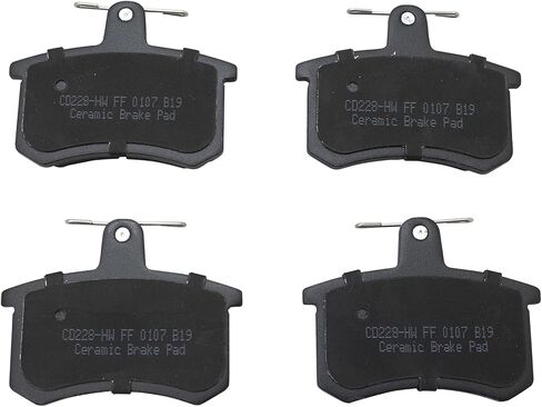 TRQ Rear Ceramic Brake Pad Kit Compatible with Alfa Romeo Audi 100 200 A4 A6 Quattro in Saudi Arabia