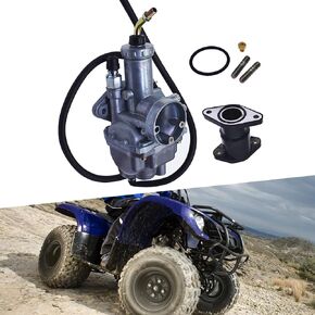 Carburetor Carb with Intake Manifold Boot Replacement for Yamaha Breeze 125 YFA1 / Grizzly 125 YFM125G moto 4