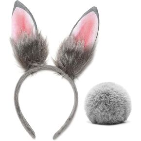 آذان الأرنب عقال ذيل الأرنب هالوين عيد الفصح الأرنب آذان فروي تأثيري الأبيض زي الأرنب الأبيض in Kuwait