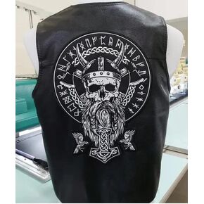 Odin Large Large Back Embroidered Patch for Vest/Iron-on