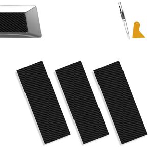 3PCS DIY Carbon Fiber Decals Emblem Kit, with Spatula and Cutter, Compatible with Chevy, Size 11.8" x 3.93" Carbon Fiber Pink