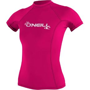 O'NEILL Women's Basic Skins UPF 50+ Short Sleeve Rash Guard, Watermelon X-Large