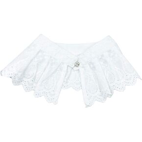 Pleated Detachable Shirt Collar Women's Lace Fake Dickie Collar Removable Judge Collar