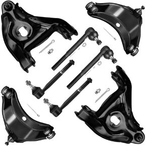 SCITOO 8pcs Front Suspension Kit Upper Lower Control Arm w/Ball Joints Outer Inner Tie Rod End For Chevy C1500 C2500 Suburban Tahoe Express 1500 2500 For GMC C1500 C2500 Savana 1500 2500 Yukon 6-Lug