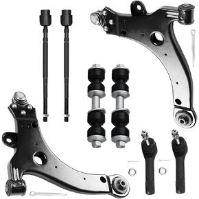 SCITOO 8pcs Front Suspension Kit 2 Lower Control Arm Ball Joints 2 Sway Bars 4 Tie Rods 2000-2011 For Chevy Impala Monte Carlo Venture 1997-2005 For Buick Century Lacrosse Regal For Pontiac Grand Prix