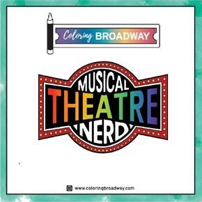Musical Theatre Nerd Acrylic PIN | 1 Individual ACRYLIC PIN by Coloring Broadway | Inspired by Coloring Broadway - Laser Cut - High Definition (1.5" x 1.15")