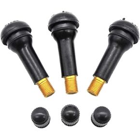 100 Pcs TR414 Tire Valve Stem Black Rubber Snap-in Valves, Tubeless Valve Stems Suit for 0.453 inch Rim Holes on Standard Vehicle Tires - ONE Free Valve Core Removal - MSY VALVE (TR414-100)